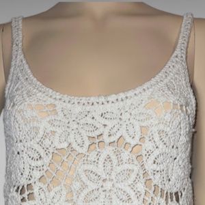 Zara Women's Small Crochet Cropped Tank
